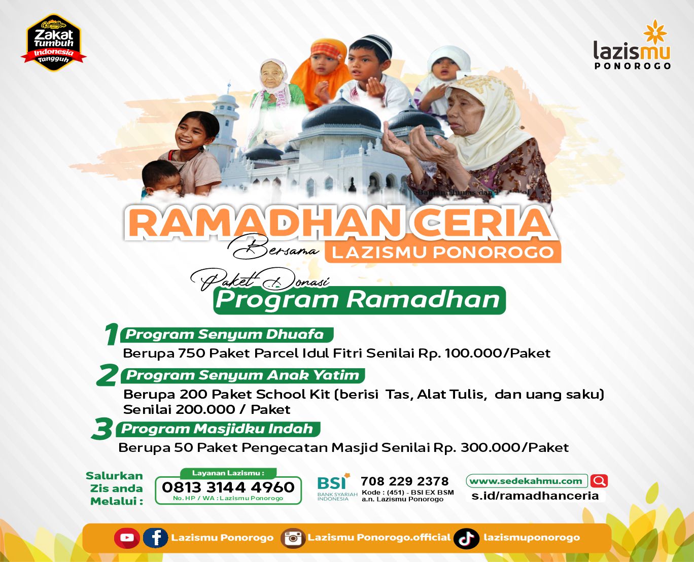 1000 PAKET RAMADHAN CERIA BERSAMA LAZISMU PONOROGO