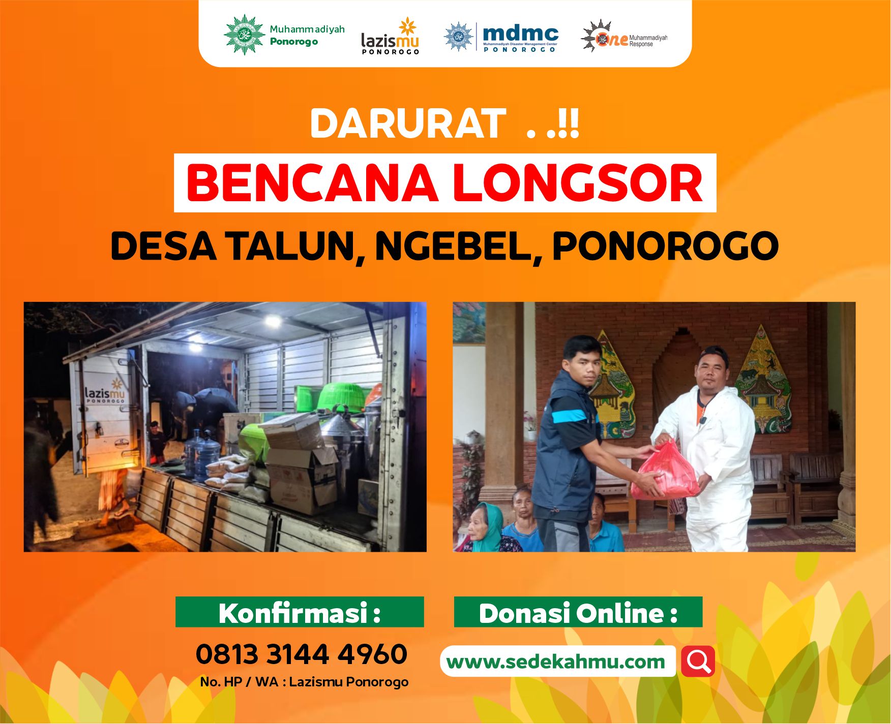 LONGSOR DI TALUN NGEBEL, 260 WARGA MENGUNGSI - OPEN DONASI BENCANA