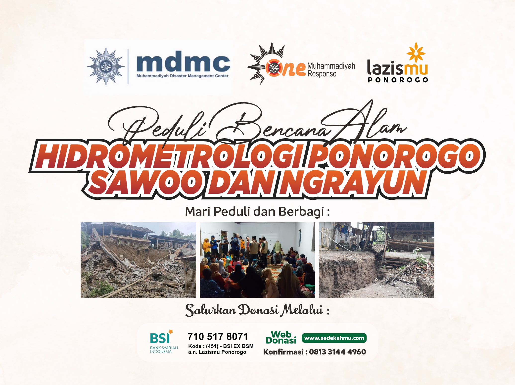 BENCANA HIDROMETROLOGI - TANAH GERAK DAN TANAH LONGSOR DI PONOROGO (SAWOO & NGRAYUN)