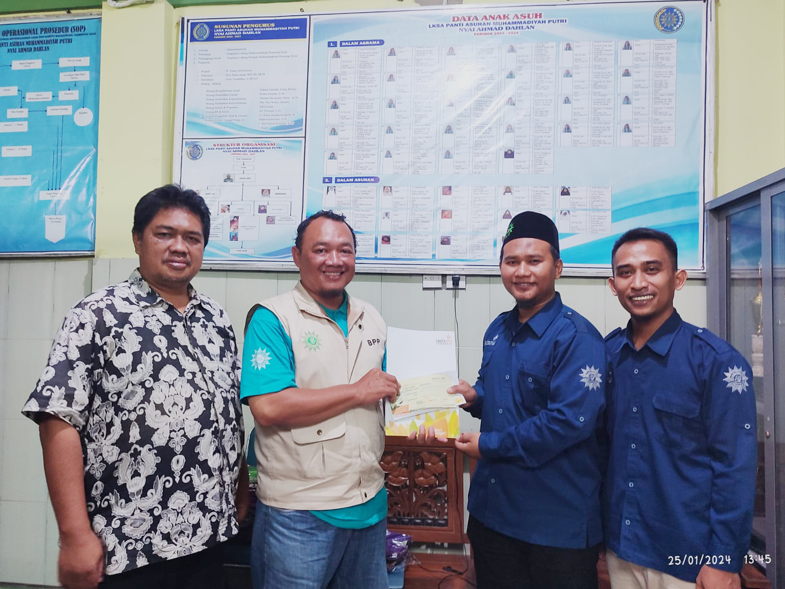 Lazismu Ponorogo dan PCM Kota Salurkan Bantuan Rp 5 Juta untuk Pengembangan Usaha Batik di LKSA Nyai Ahmad Dahlan